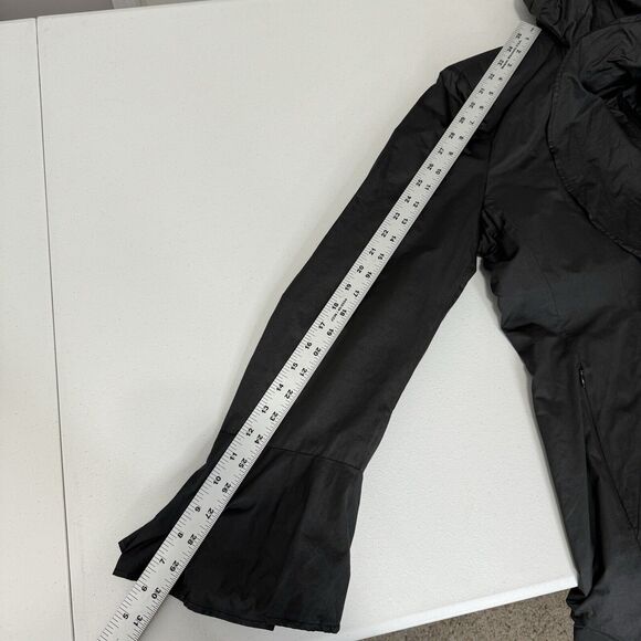 Creenstone Womens Jacket 40 Black Dramatic Ruffle Pillow Collar Witchy Gothic - Picture 7 of 16